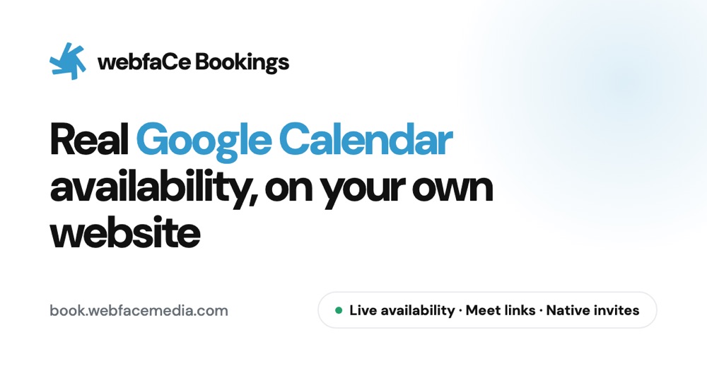 webfaCe Bookings artwork
