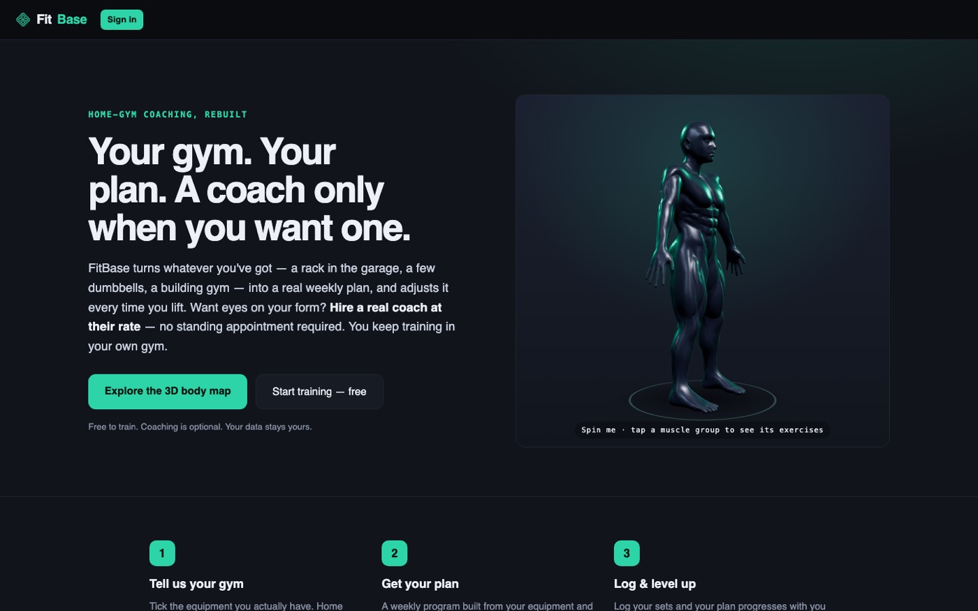 Screenshot of fitbase.webface.cloud