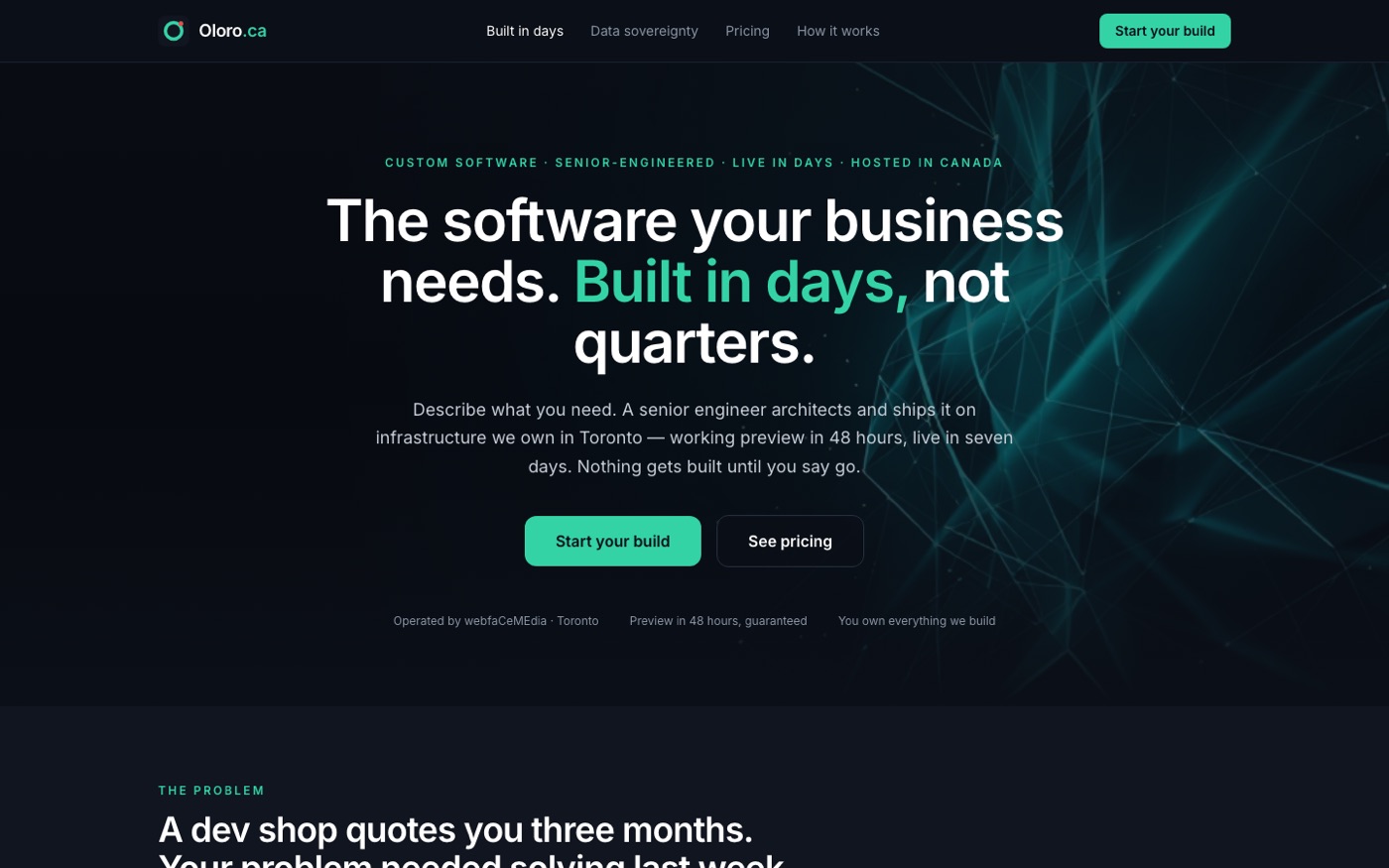 Screenshot of oloro.ca