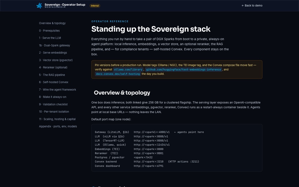 Screenshot of sovereign.webfacemedia.dev/docs